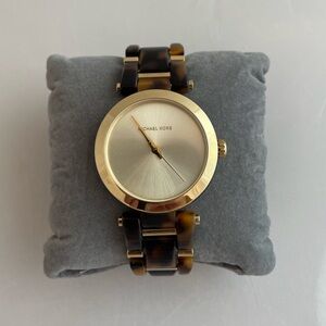Michael Kors Gold and Brown Women's Watch